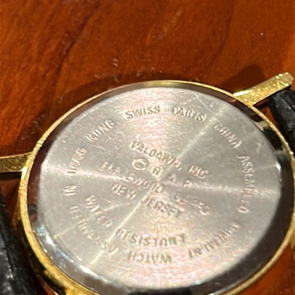 Tea Time Pop Art Tea Pot Watch Genuine Black Leather Strap Watch Gold Accents - Picture 11 of 12